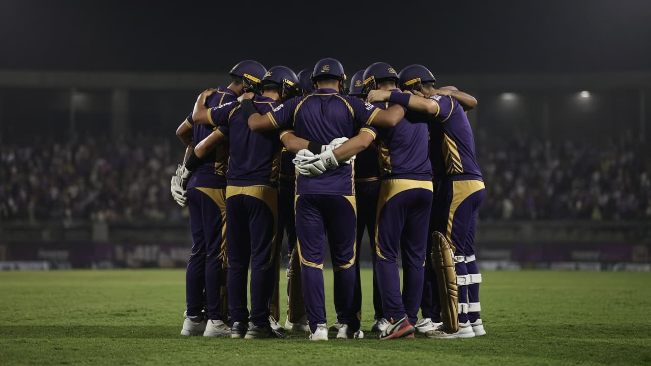 Tigers huddle before training